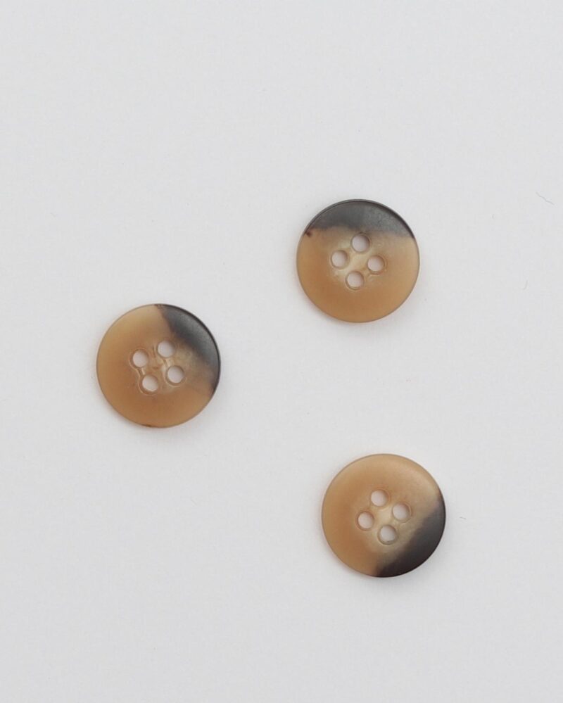 4 huls, beige/mørkebrun - 15 mm