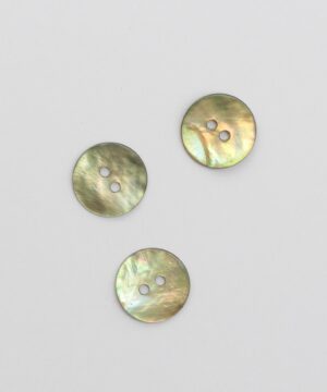 2-huls, lysegrøn - Perlemor 18 mm
