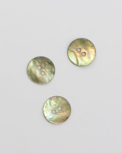 2-huls, lysegrøn - Perlemor 18 mm