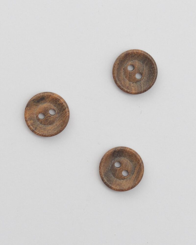 2 huls, brun trælignende - 15 mm