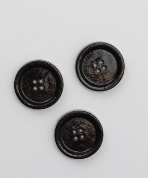 4 huls, glaseret sort - 35 mm