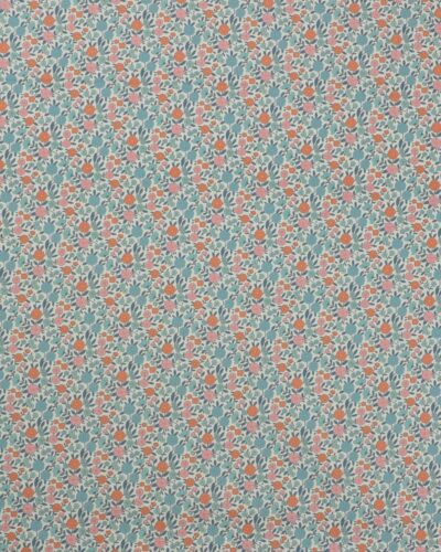 Wallflower Collection, blå blade på flødefarvet bund - Tilda