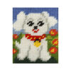 Stramaj hvid hund - 17x20,5 cm