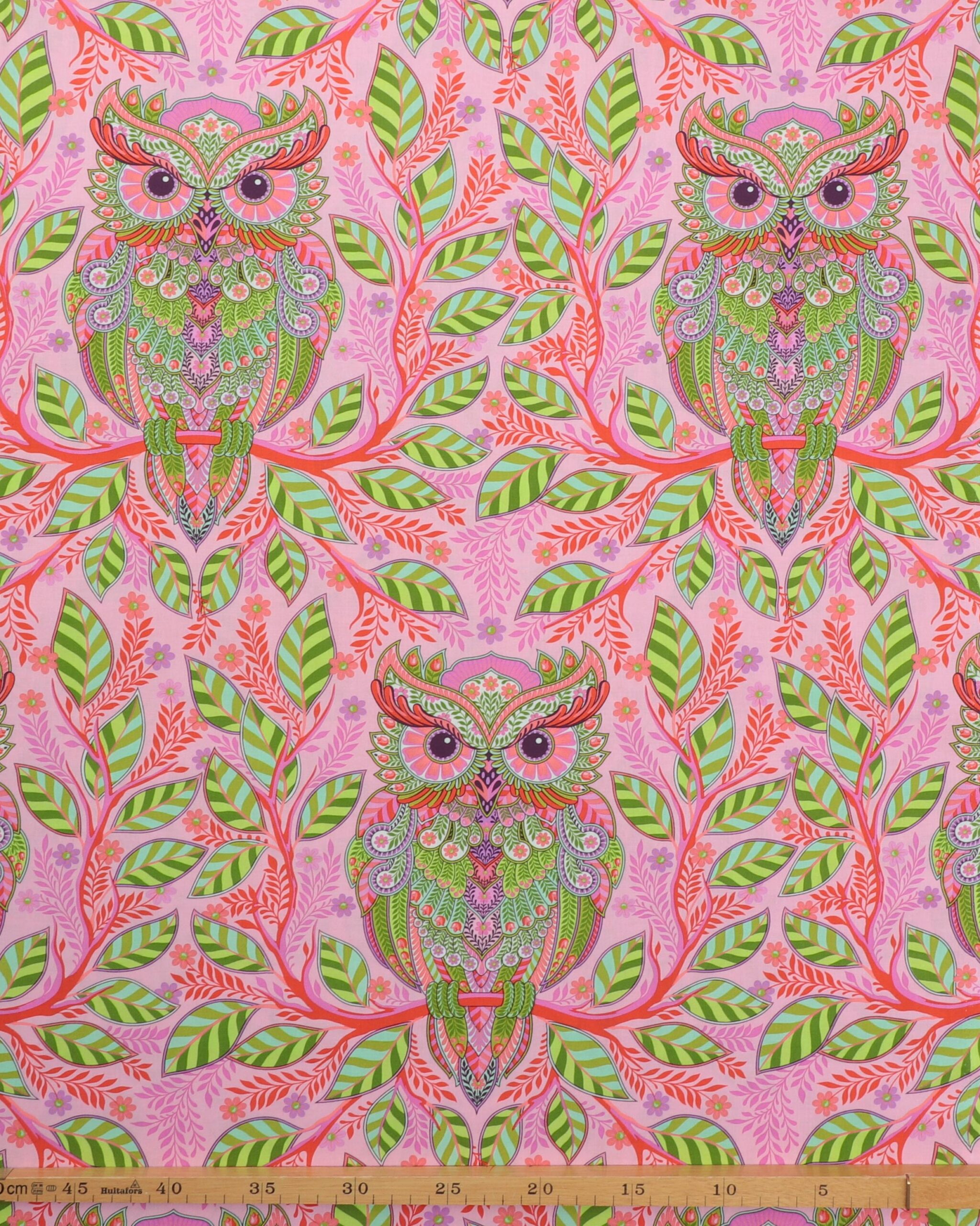 Full moon forest II, Hootie Patootie, lyserød - Tula Pink 4 Full moon forest II, Hootie Patootie, lyserød - Tula Pink - Billede 2