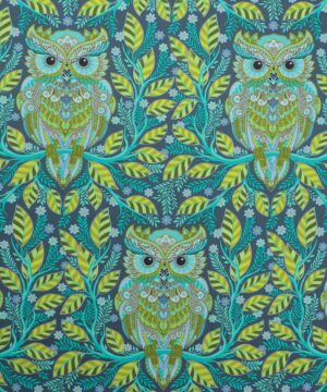 Full moon forest II, Hootie Patootie, grå bund - Tula Pink