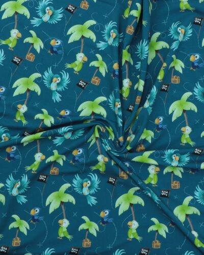 Papegøjer, sørøverflag og palmer - Jersey