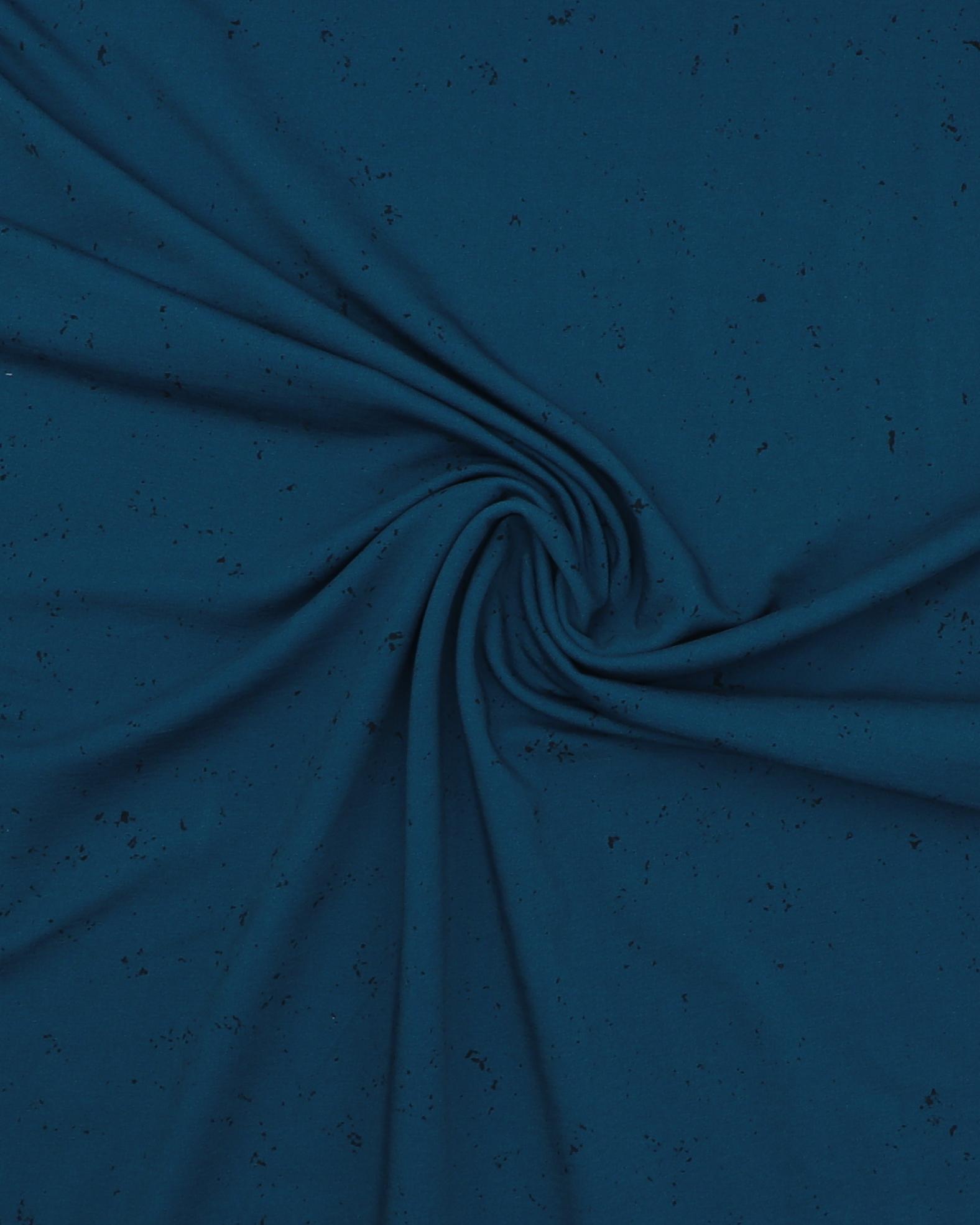 Blå med sorte nister - French Terry 5 Blå med sorte nister - French Terry - Billede 3