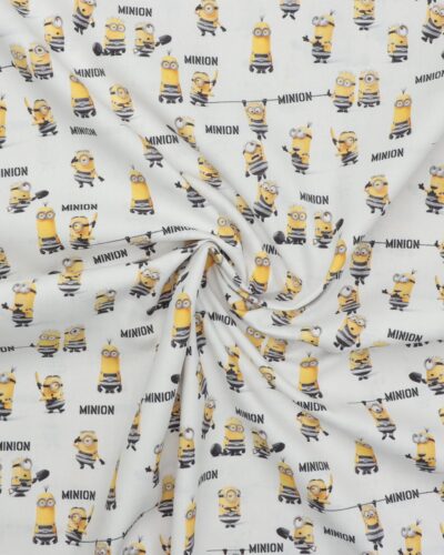 Minions på hvid - Bomuld