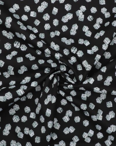 Terninger på sort - Boligtekstil