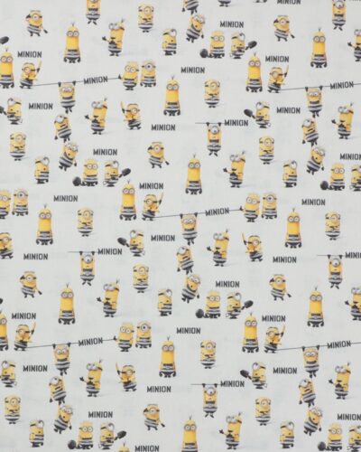 Minions på hvid - Bomuld