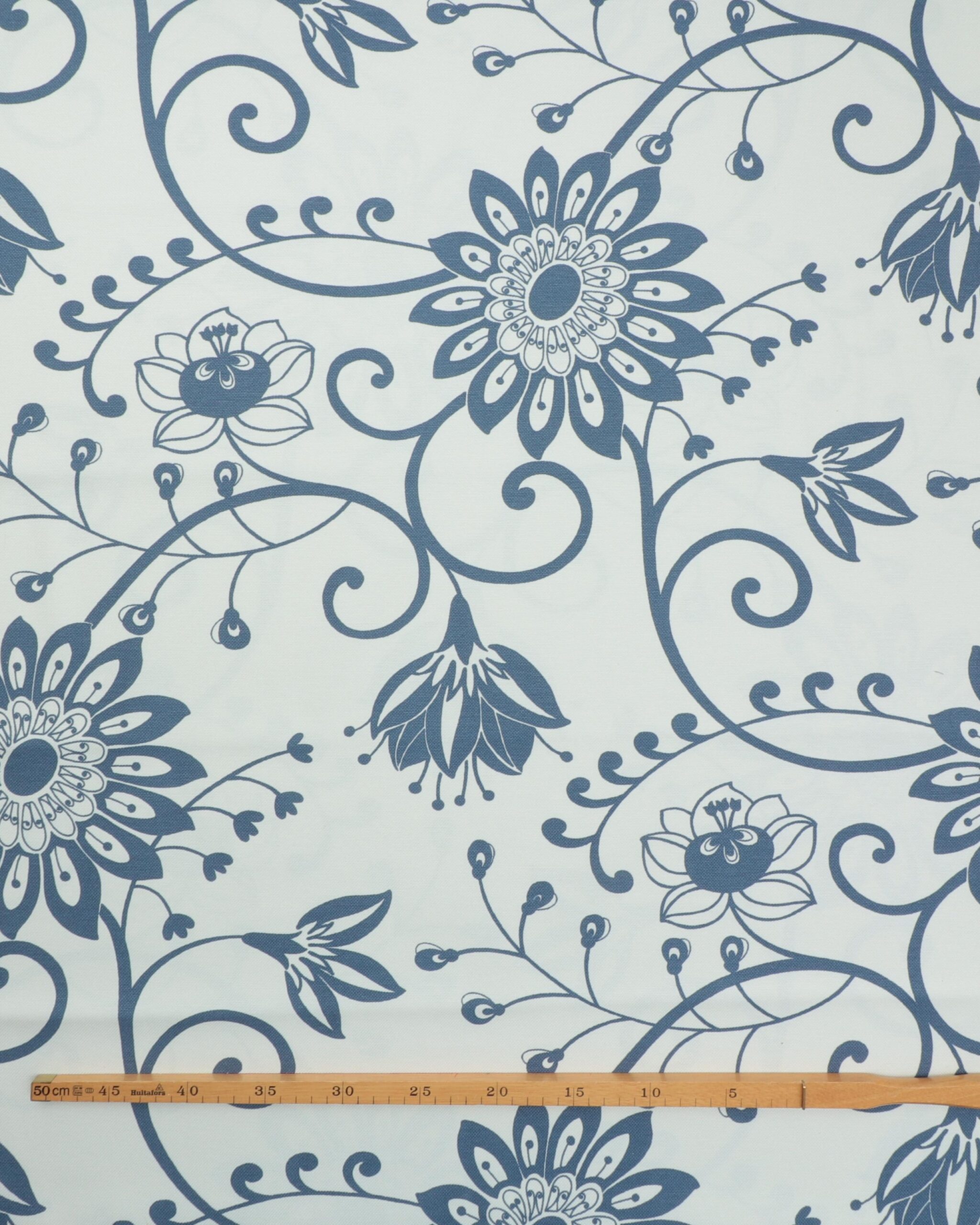 Hvid med blå blomst - Boligtekstil 4 Hvid med blå blomst - Boligtekstil - Billede 2