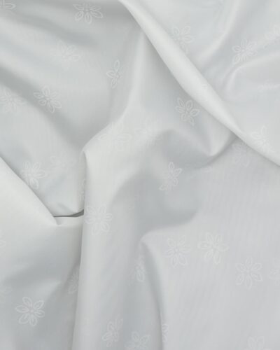 Offwhite med hvid blomst - Bade/bruseforhæng 7 Offwhite med hvid blomst - Bade/bruseforhæng