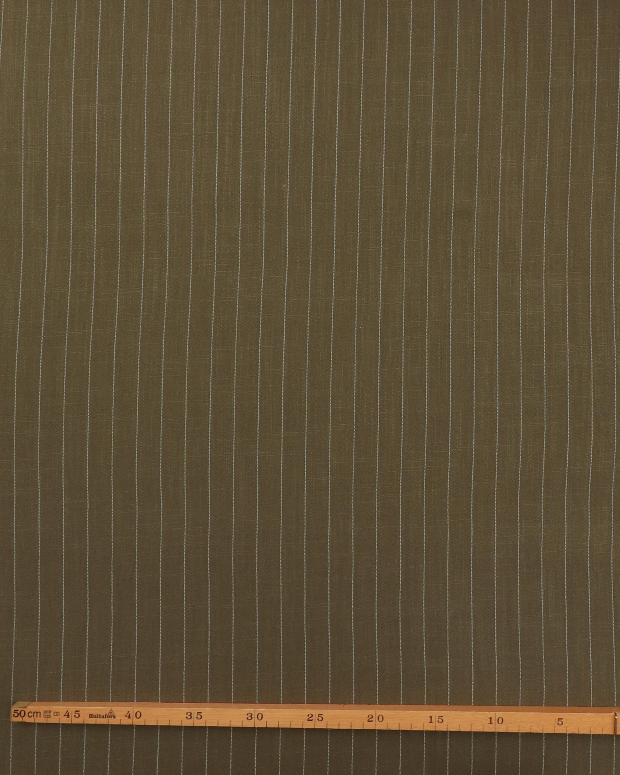 Mosgrøn m. tynd hvid stribe - Viskose/hør 4 Mosgrøn m. tynd hvid stribe - Viskose/hør - Billede 2