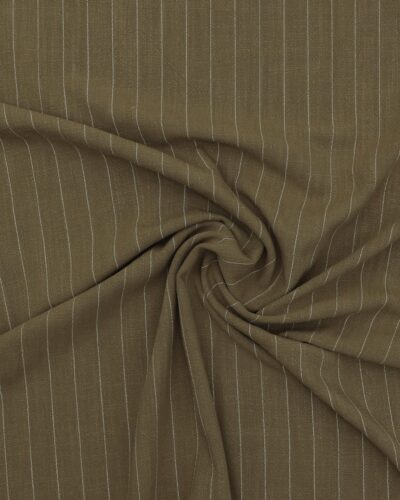 Mosgrøn m. tynd hvid stribe - Viskose/hør 7 Mosgrøn m. tynd hvid stribe - Viskose/hør