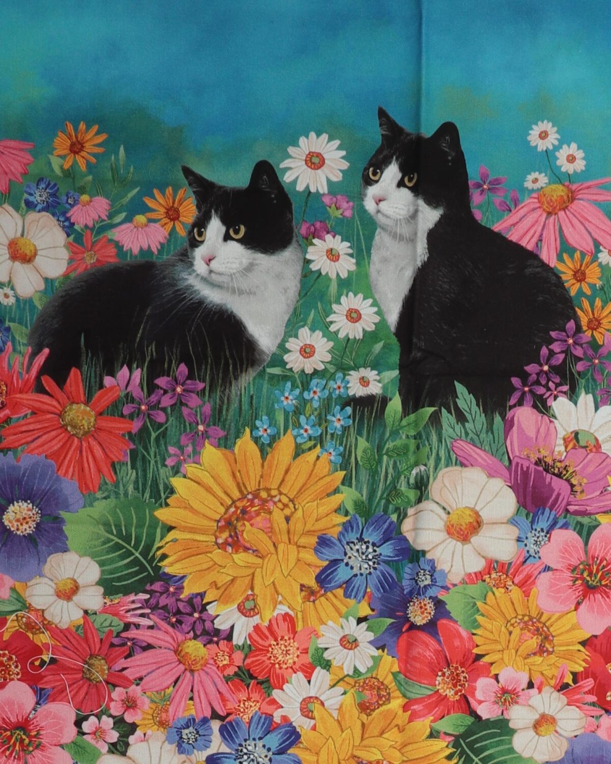 Katte blandt blomster - Sy et indkøbsnet