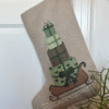 Stocking with green gifts - ca. 52x37 cm 1 Stocking with green gifts - ca. 52x37 cm