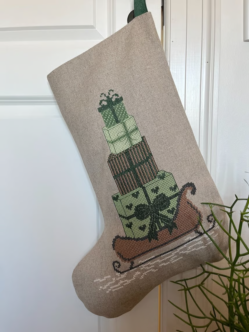 Stocking with green gifts - ca. 52x37 cm 3 Stocking with green gifts - ca. 52x37 cm