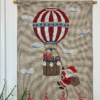 Santa´s hot air balloon - 40x56 cm (adventskalender)