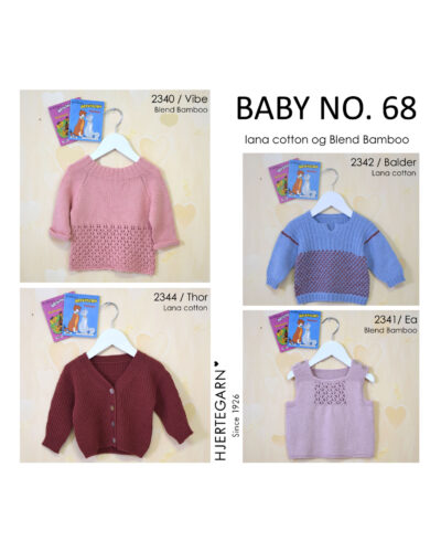 Baby no.68, 6 opskrifter str. 0-24 mdr.