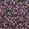 Støvet sort med blomster - Babyfløjl