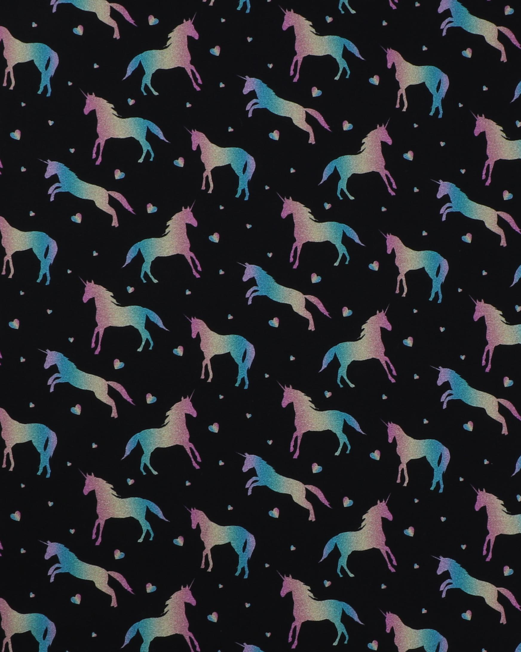 Enhjørninge på sort - Jersey 3 Enhjørninge på sort - Jersey