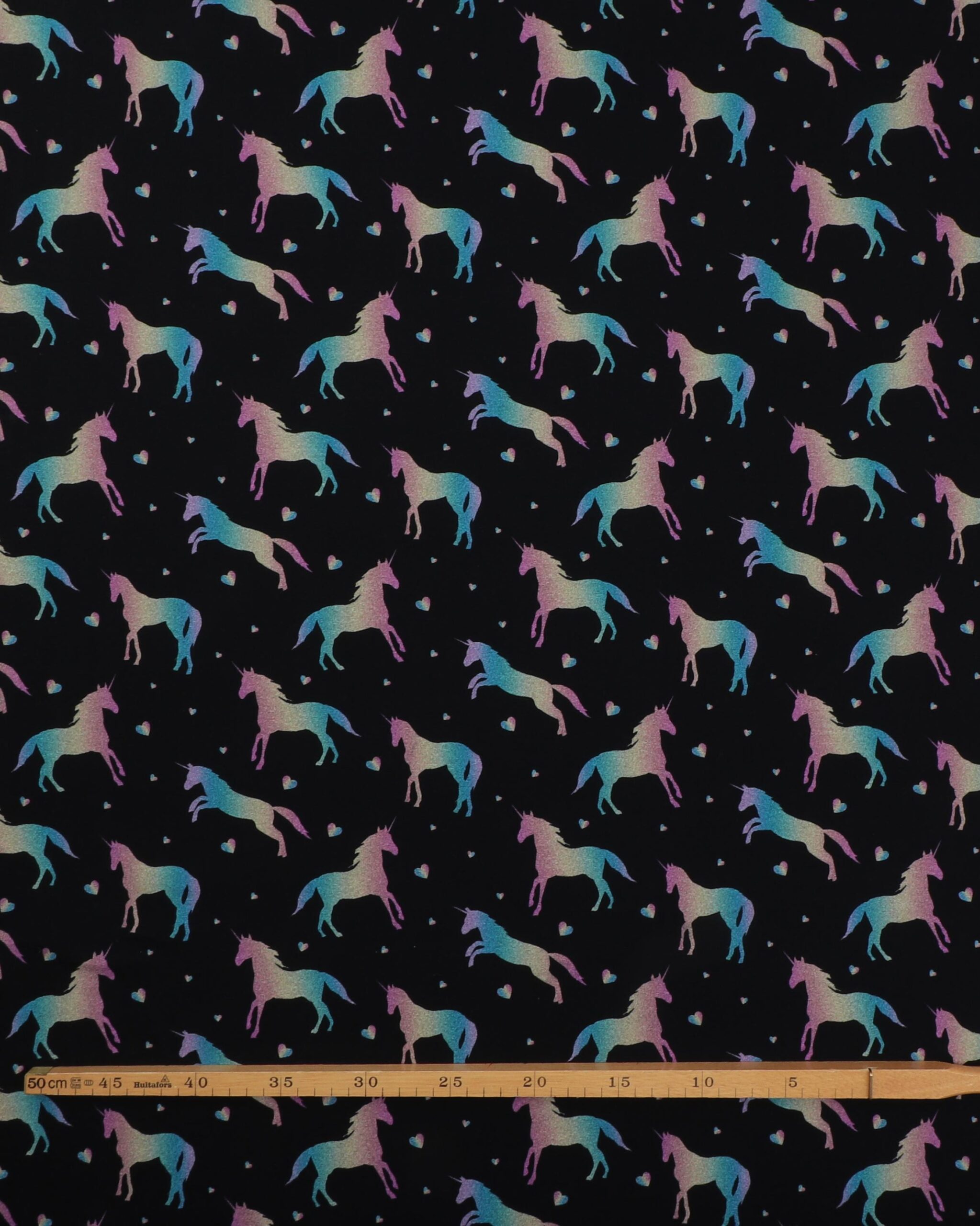 Enhjørninge på sort - Jersey 4 Enhjørninge på sort - Jersey - Billede 2