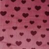 Gammelrose med bordeaux hjerter - Microfleece