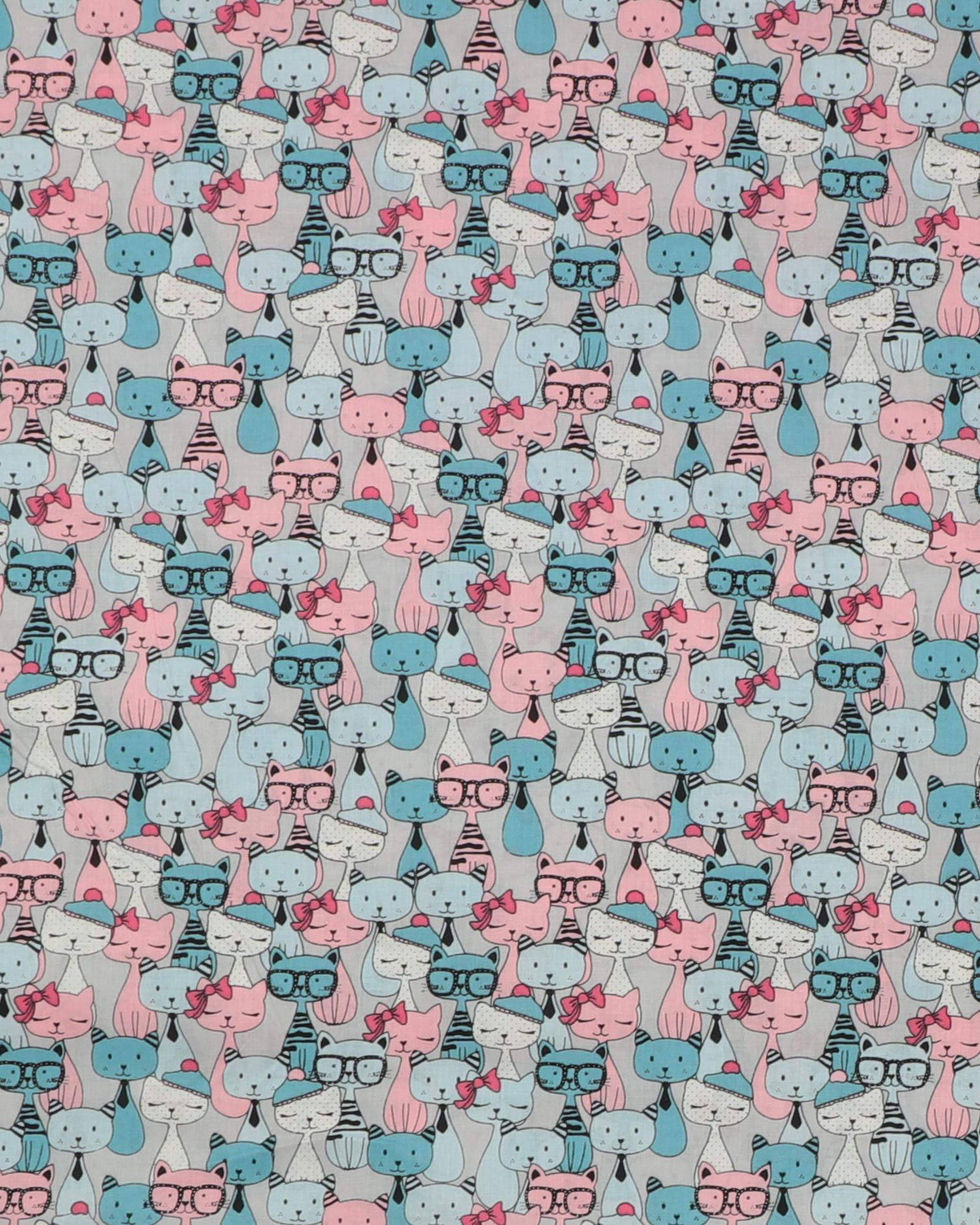 Katte Med Briller Bomuld 100 Bomuld