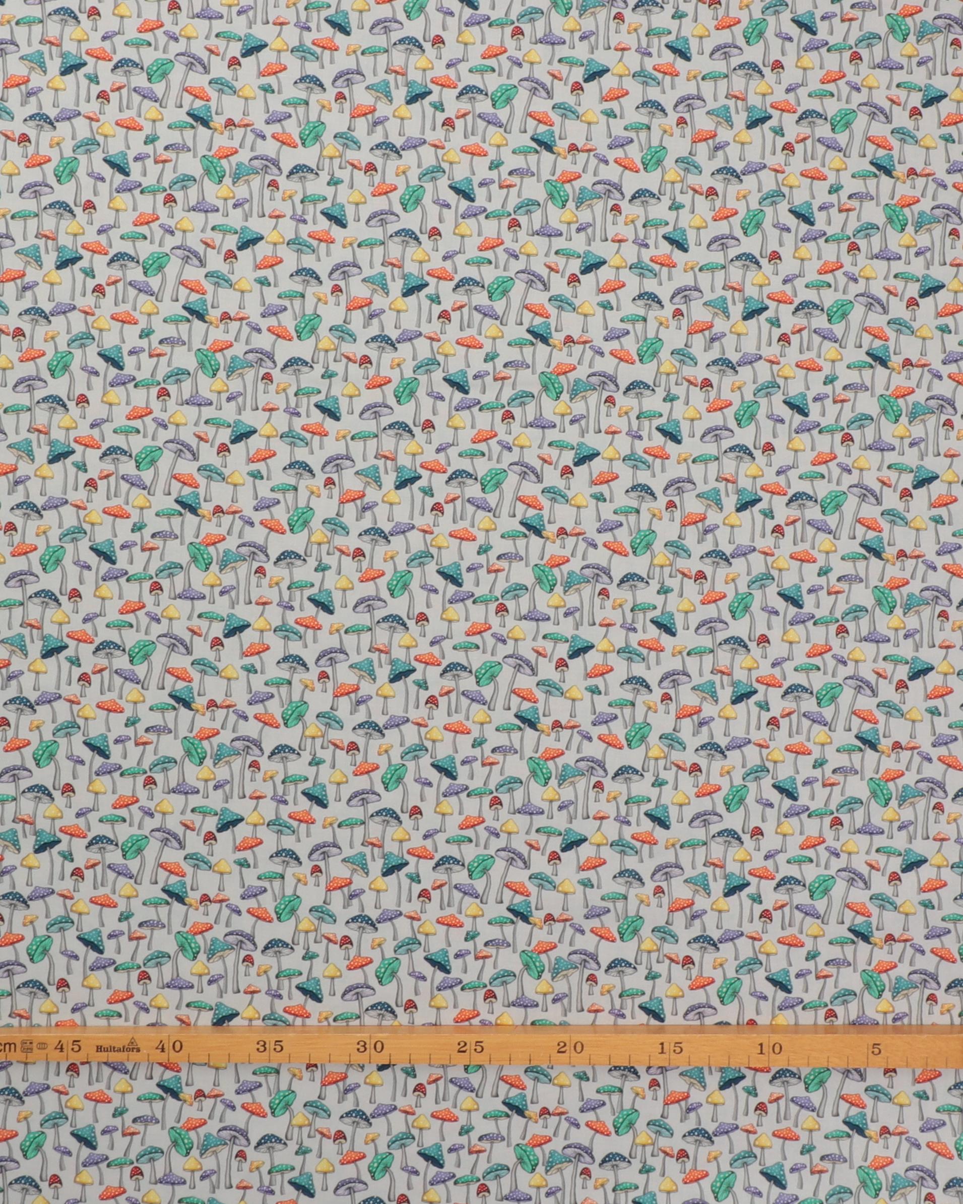 Svampe på grå bund - Patchwork 4 Svampe på grå bund - Patchwork - Billede 2