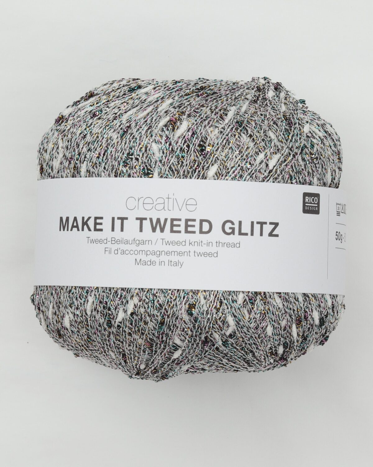 Make It Tweed glitz, med glimmer, fra Rico Design