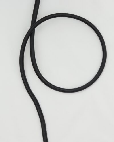 Rund sort elastik - 6 mm