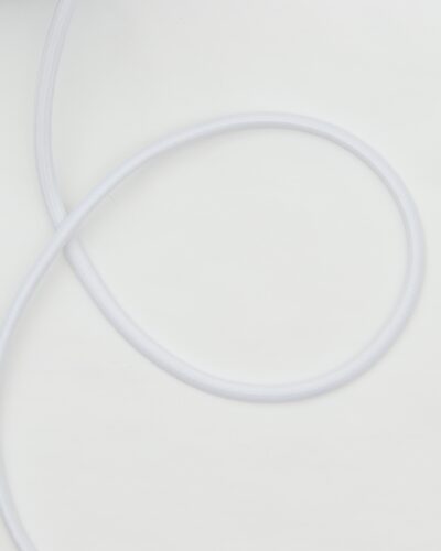 Rund hvid elastik - 6 mm