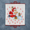 Pindsvin og julemand - Julekalender 35x38 cm