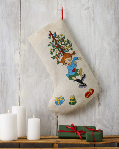 Pippi danser - Julesok 28x44 cm