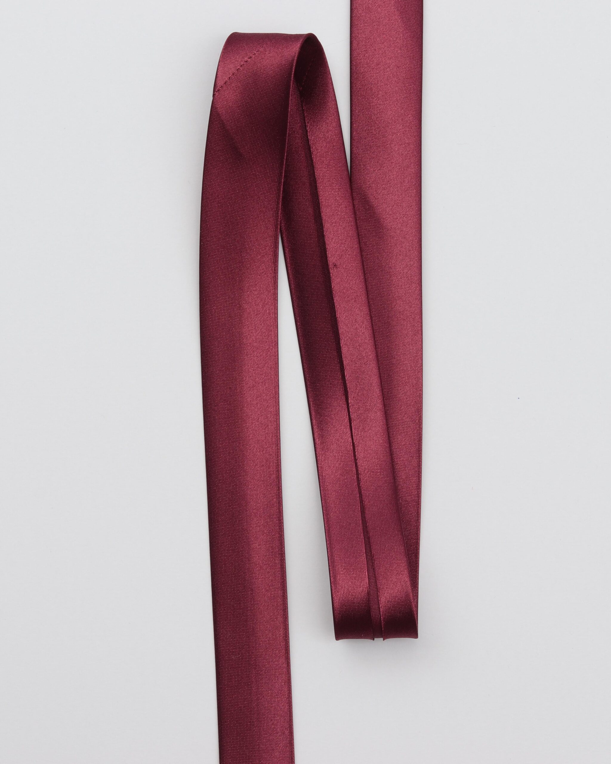 Ensfarvet satin skråbånd 20 mm - Polyester