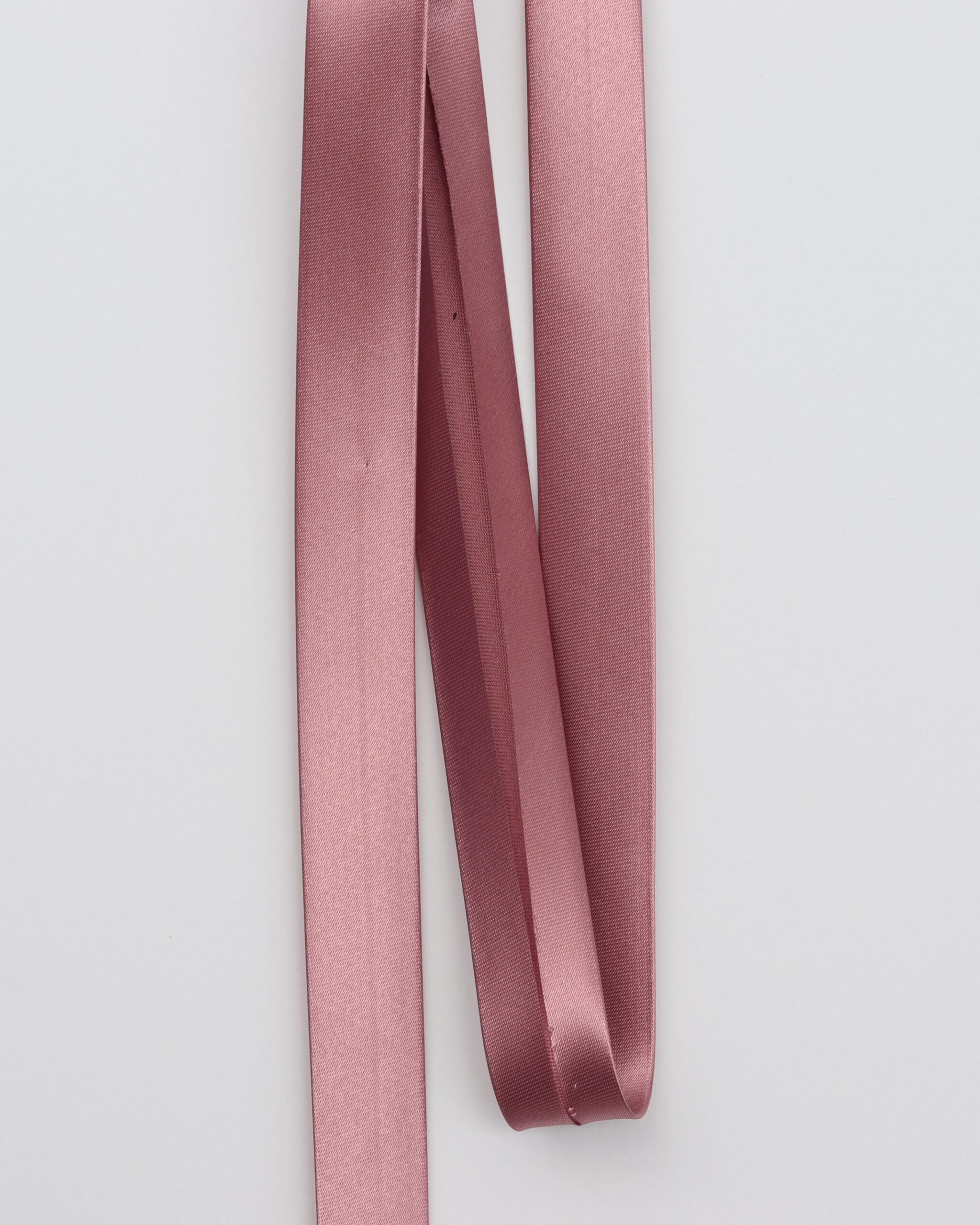 Ensfarvet satin skråbånd 20 mm - Polyester