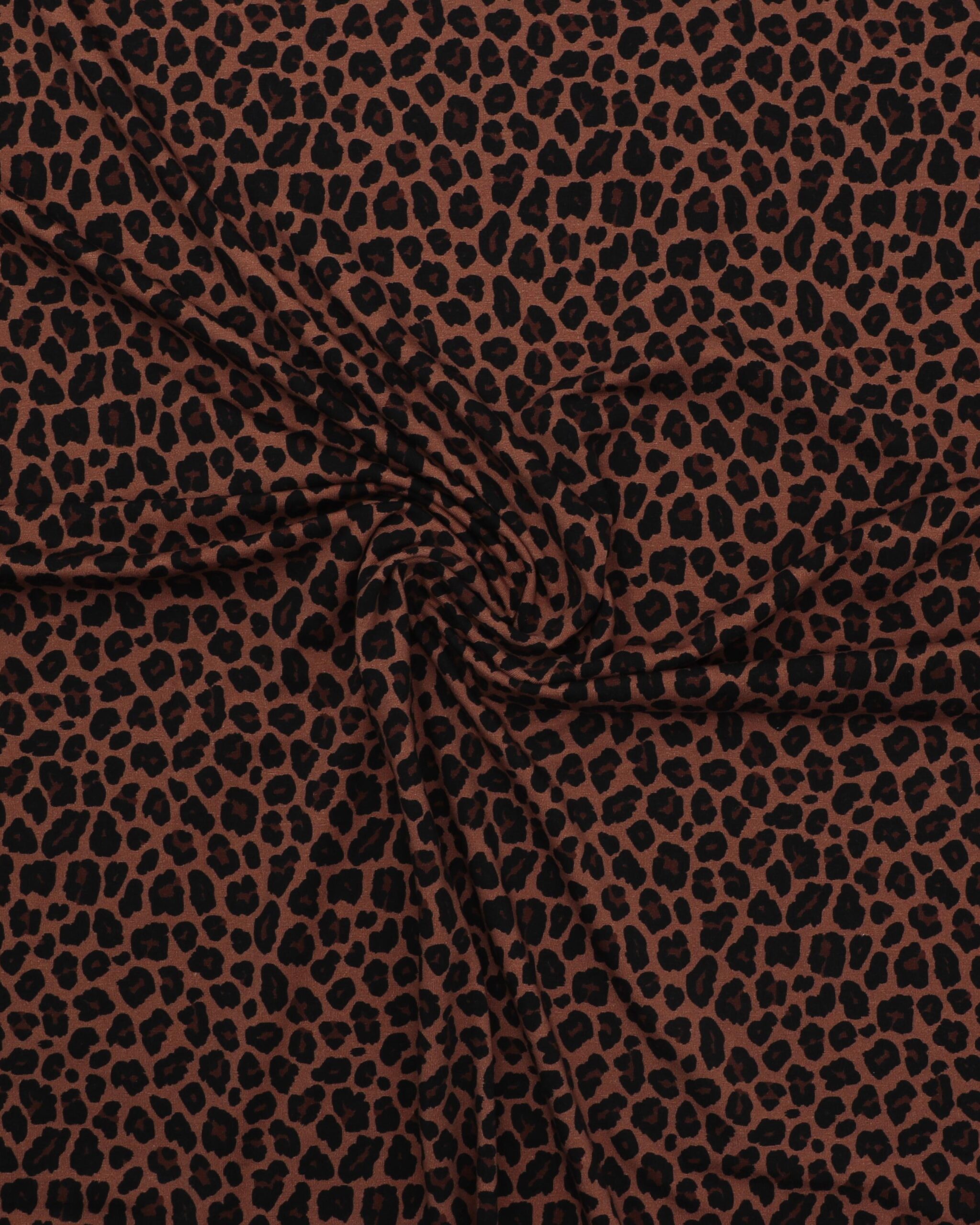 Dyreprint i brun/sort - Jersey 5 Dyreprint i brun/sort - Jersey - Billede 3