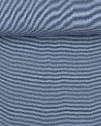 Blå/offwhite smalstribet - Rib