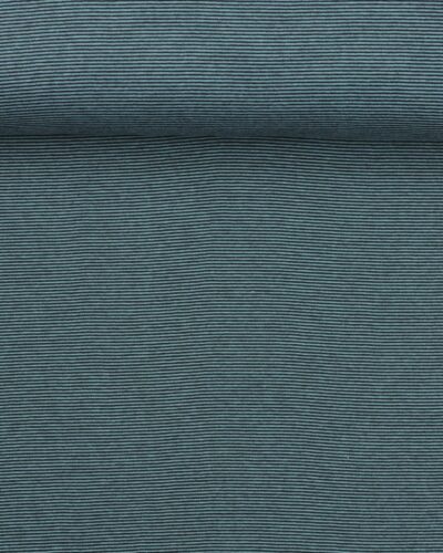 Mørk og lys petrolgrøn smalstribet - Rib