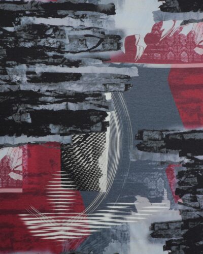 Abstrakt mønster  - Bomuld/polyester jersey