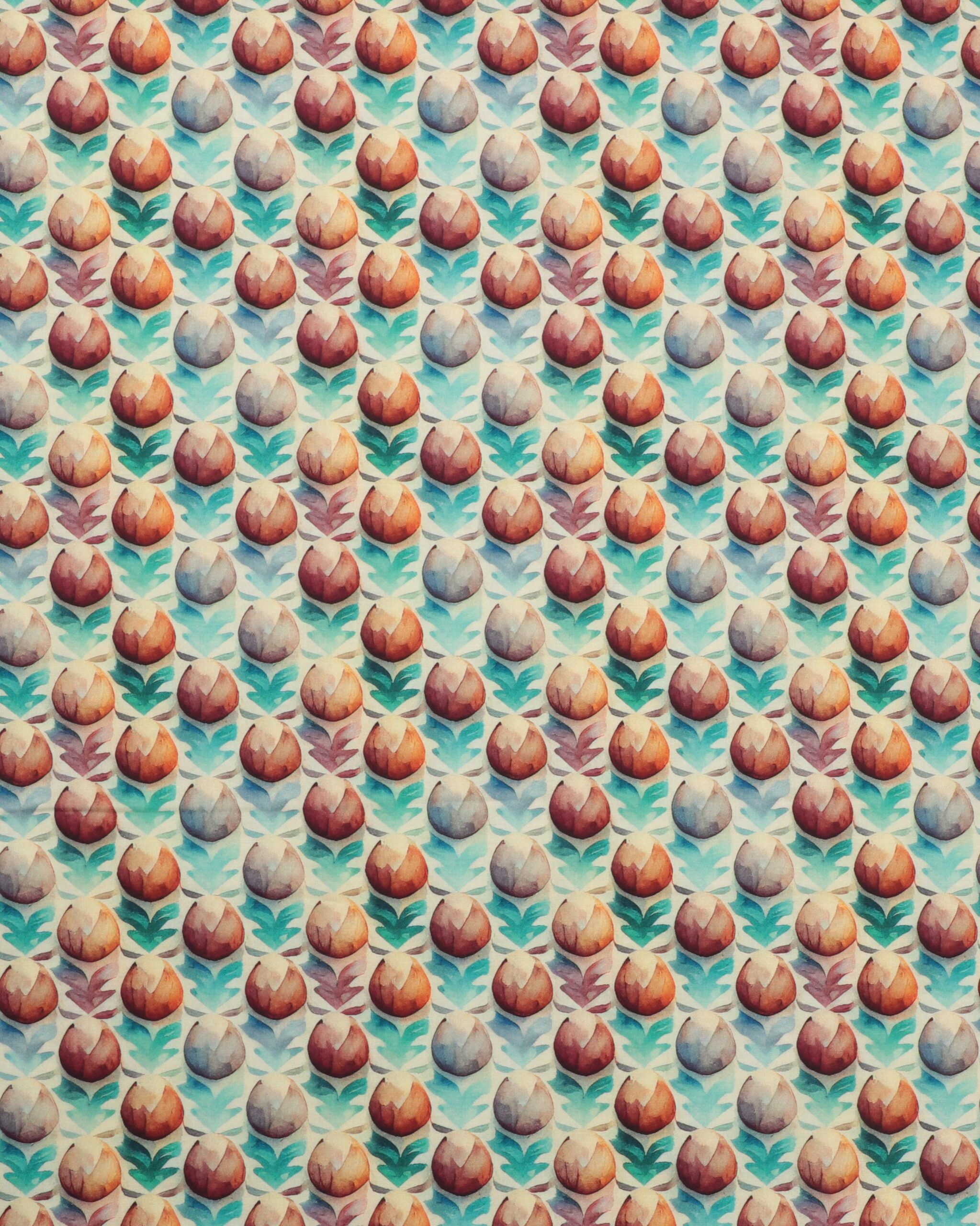 Bali Dreams, kokosnødder - Patchwork - 100% Bomuld