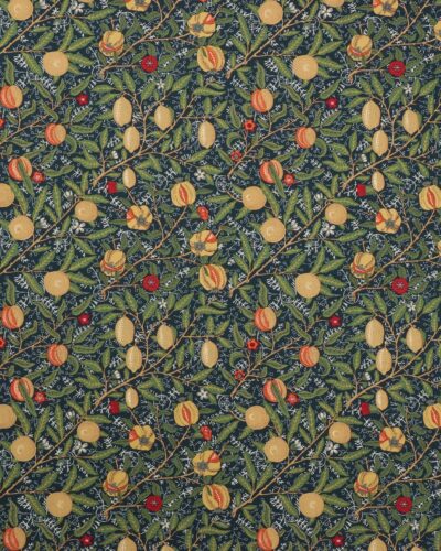 MED fruit, mørkeblå bund - William Morris