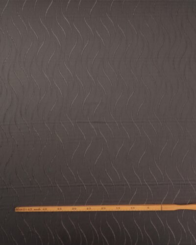 Alternative view of Mørkegrå med mørkegråt mønster - Gardinstof