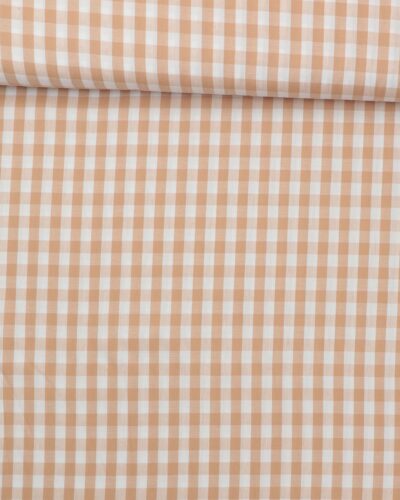 Beige/hvid ca. 10x10 mm tern - Bomuld