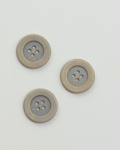 4 huls, grå med guldstøv - 22 mm