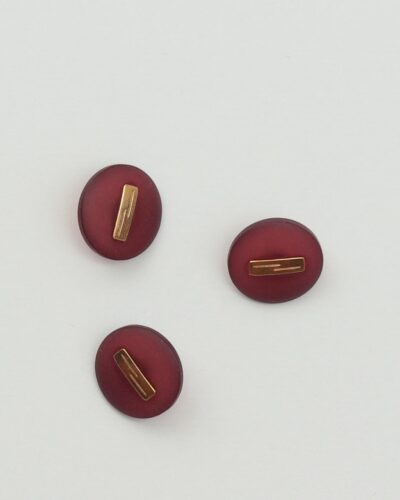 Øjeknap, lys aubergine m. guld - 16 mm