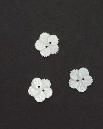 2 huls hvid blomst - 20 mm