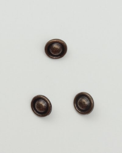 Øjeknap, oxyderet guldfarvet - 15 mm