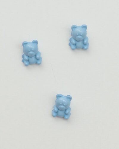 Øjeknap, lyseblå bamse - ca. 8x15 mm