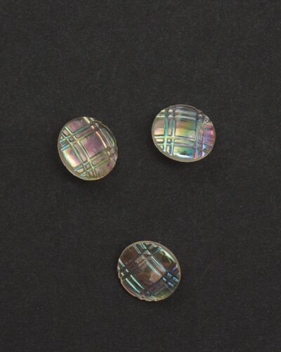 Øjeknap, transparent m. lystra - 15 mm